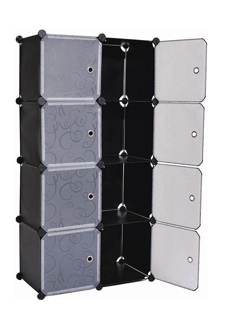 Multi-functional 8 Cells Modular Detachable Storage Cube Cabinet