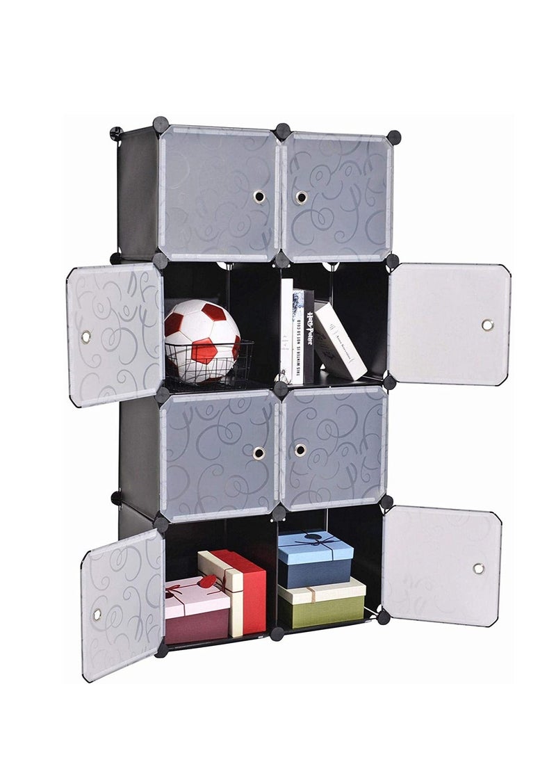 Multi-functional 8 Cells Modular Detachable Storage Cube Cabinet