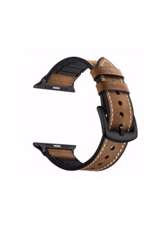 HEXABEX Apple Watch Leather band, Apple Watch Leather Strap for Apple Watch All Series Compatible with 42mm(Series 10)/41mm/40mm/38mm Brown  - Image 4