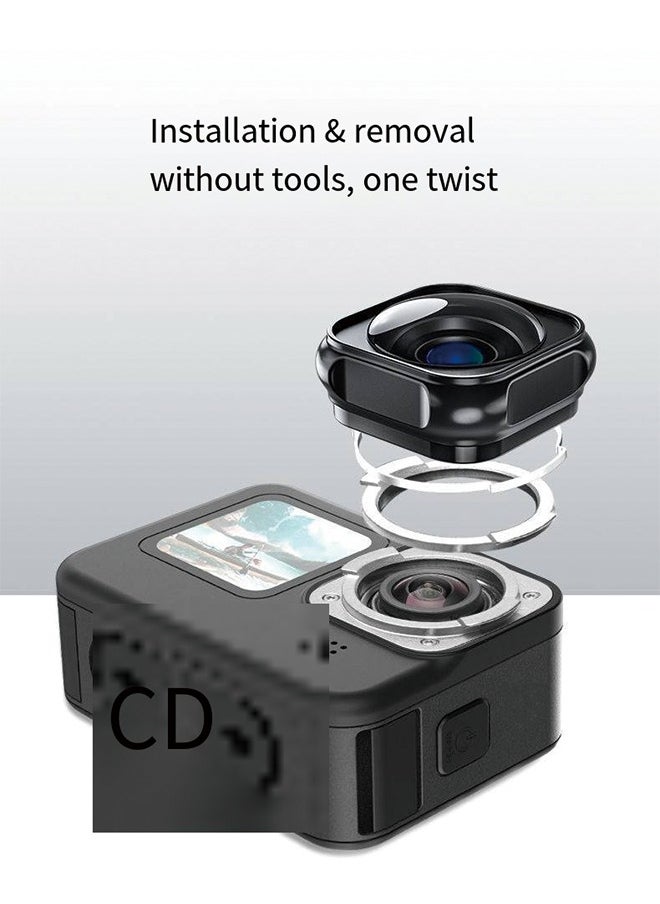 TELESIN - TELESIN GoPro Hero 12/11/10/9 Max Lens Replacement Kit, Wide-Angle Lens Accessory for GoPro Max, Easy Tool-Free Installation, 5M Waterproof for Waterpark Adventures, Enhanced Stabilization, and Horizon Lock for 360° Shooting - Image 1