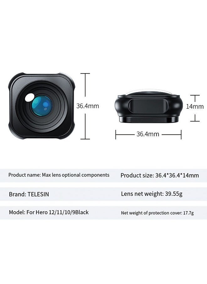 TELESIN - TELESIN GoPro Hero 12/11/10/9 Max Lens Replacement Kit, Wide-Angle Lens Accessory for GoPro Max, Easy Tool-Free Installation, 5M Waterproof for Waterpark Adventures, Enhanced Stabilization, and Horizon Lock for 360° Shooting - Image 1