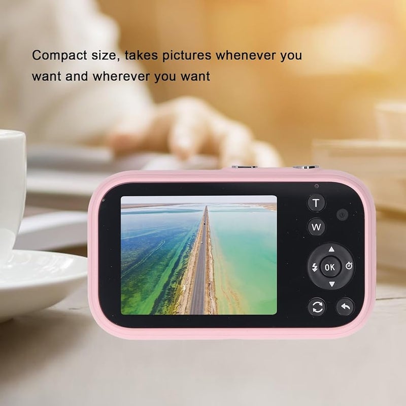 Pink Digital Camera 16X Zoom Vlogging Compact Travel Video Camera for Kids Teens - Image 3