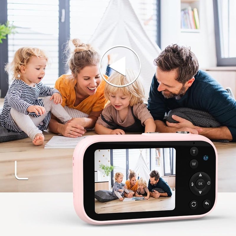 Pink Digital Camera 16X Zoom Vlogging Compact Travel Video Camera for Kids Teens - Image 5