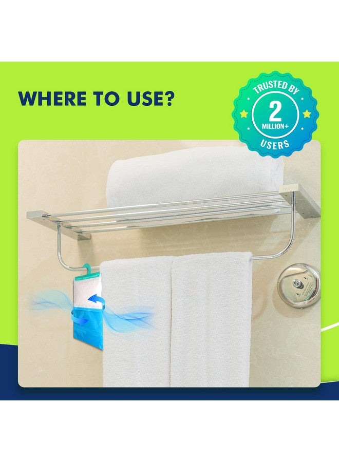 Absorbia Absorbia Moisture Absorber Hanging Pouch | Pack of 6 | 880ml & Lasts 75 Days Each| Moisture Absorber for Wardrobe | Dehumidifier for Room Moisture | Air Freshener for Room, Toilet | Moisture Absorbers - Image 3