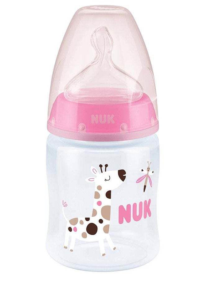 NUK - First Choice+ Baby Siilcone Feeding Bottle 150 ML, 0 - 6 Months, Assorted - Image 1