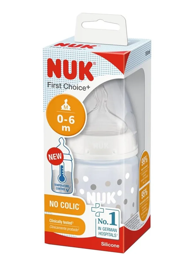 نوك First Choice+ Baby Siilcone Feeding Bottle 150 ML, 0 - 6 Months, Assorted