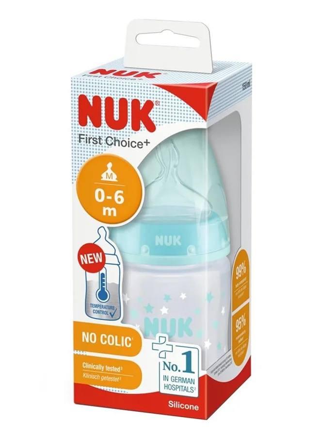 نوك First Choice+ Baby Siilcone Feeding Bottle 150 ML, 0 - 6 Months, Assorted