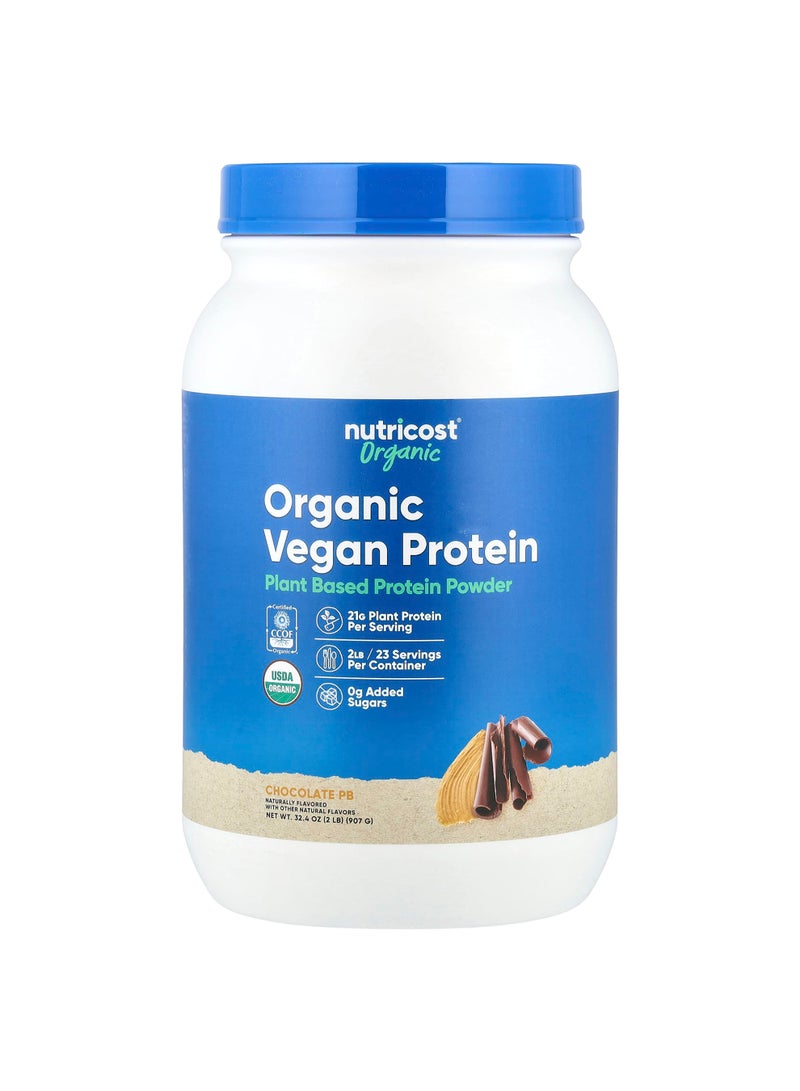 Nutricost Organic Vegan Protein, Chocolate PB, 2 lb (907 g)