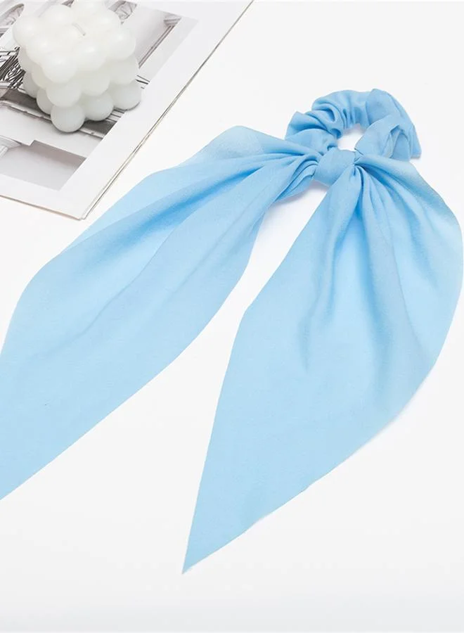 Take Two Blue Hair Tie with Flowing Ribbons