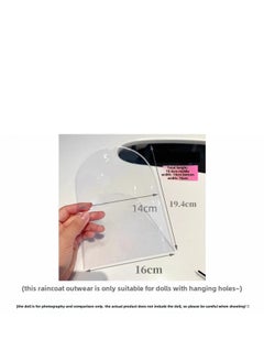 Generic Labubu Vinyl Pendant Keychain Transparent Protective Cover Dust-proof And Dirty-proof Pendant Storage Bag Cotton Doll Bag-Specifications:Labubu Umbrella Bag [naked Bag]  - Image 1