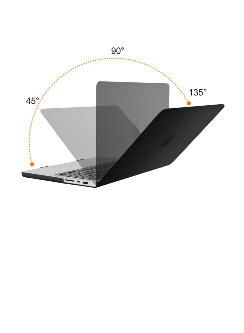 Generic Compatible For MacBook Pro 14 inch Case 2023 2022 2021 Release M3 A2918 A2992 M2 A2779 M1 A2442 Protective Plastic Hard Shell Case Cover Color Black  - Image 2
