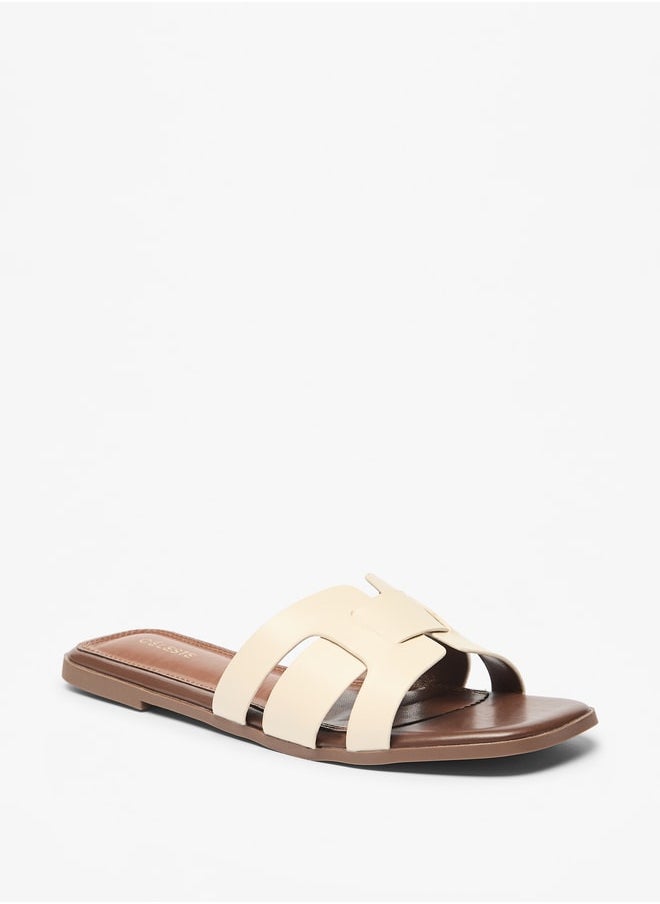 Celeste Women's Solid Slip-On Flat Sandals  - Image 1