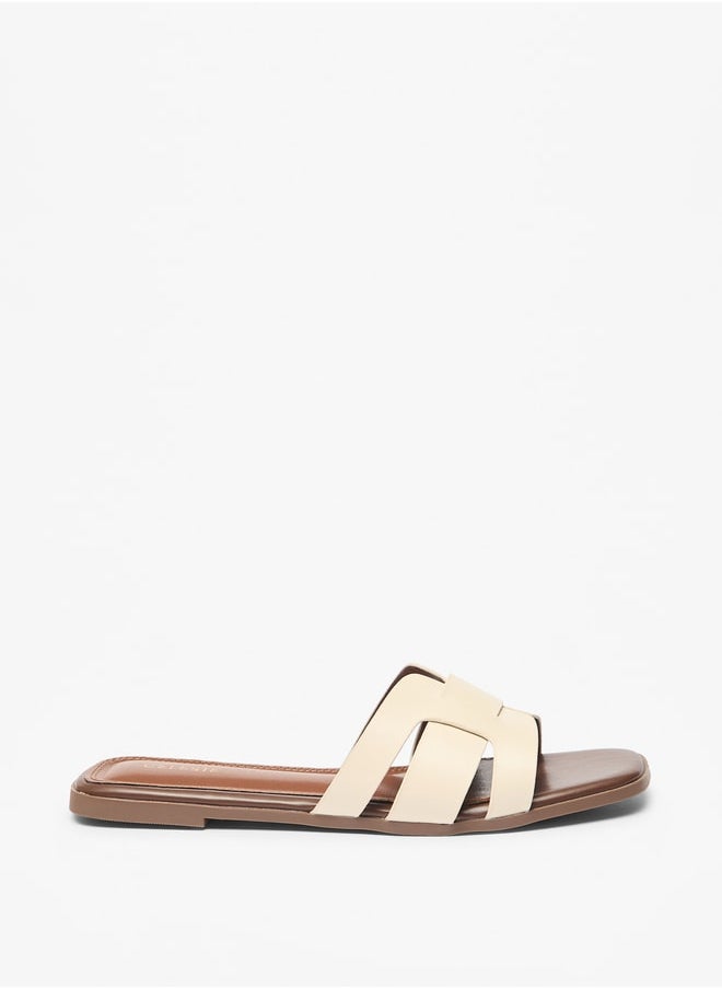 Celeste Women's Solid Slip-On Flat Sandals  - Image 3
