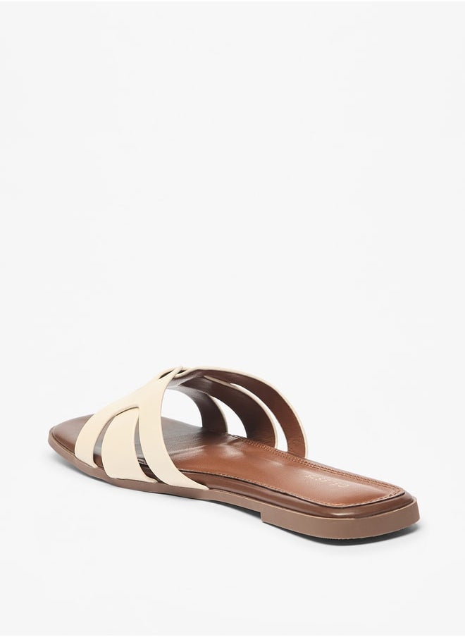 Celeste Women's Solid Slip-On Flat Sandals  - Image 2