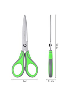 ErichKrause Scissors Megapolis, 18 сm, gray-green (blister 1 pc)  - Image 2