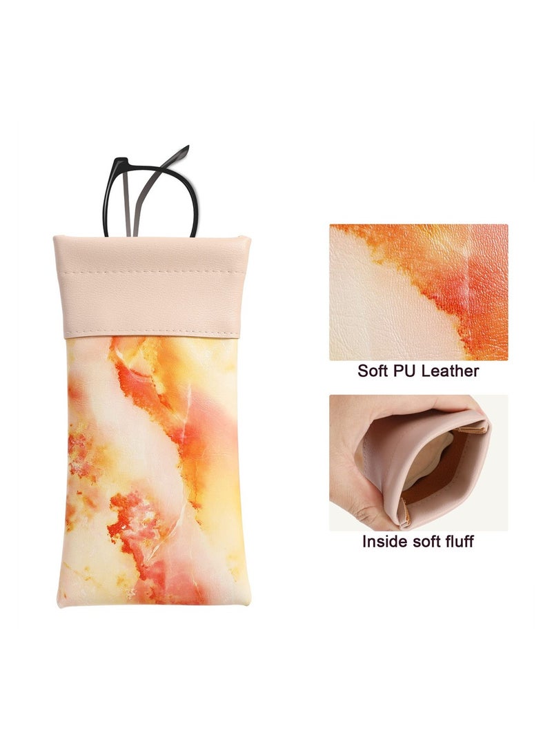 3 Pack PU Leather Sunglasses Pouch Portable Eyeglasses Case for Travel Unisex Eyewear Holder - Image 3