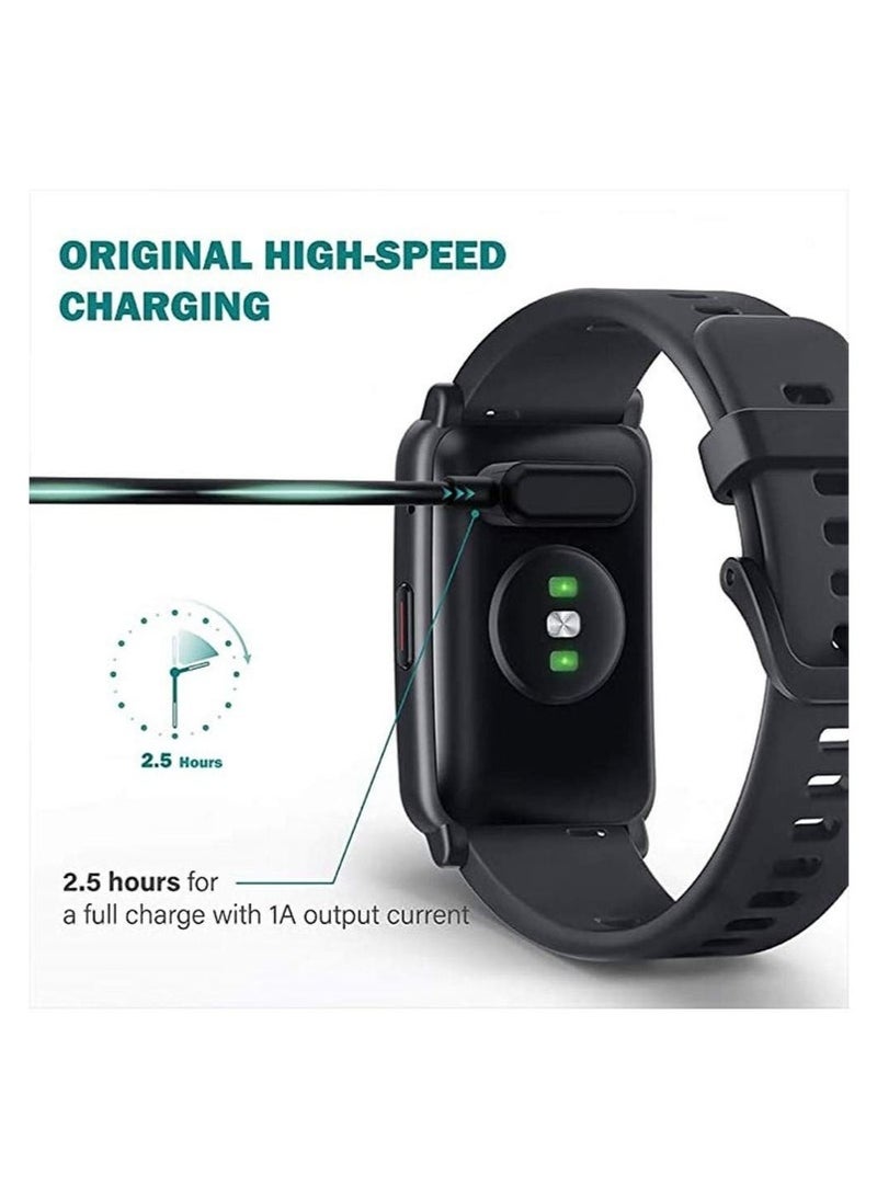 كينسو Compatible with Huawei Watch Fit, Huawei 4X, Honor Band 6, Huawei Band 6 7, USB Magnetic Charger Cable 1M (Black u0026 White) - Image 3