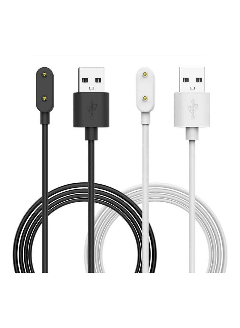 كينسو Compatible with Huawei Watch Fit, Huawei 4X, Honor Band 6, Huawei Band 6 7, USB Magnetic Charger Cable 1M (Black u0026 White) - Image 1