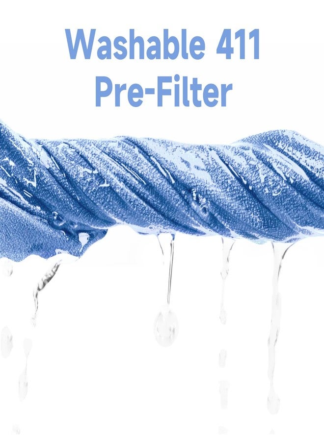XBWW 6 Packs 411 Replacement Washable Pre-Filters Compatible with 411, 411+, 411 Auto Air Cleaner Purifiers,6Pcs 3 Colors Washable Fabric Cover Filters - Image 3