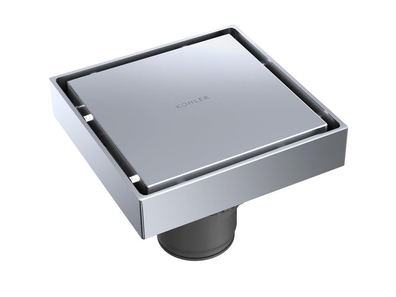 Kohler مصرف أرضي مخفي مربع من كوهلر، ستانلس ستيل SS304، استخدام مزدوج (إدخال بلاط) 10W x 8.2H سنتيمتر - Image 4