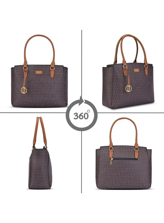 Lavie  Luxe Mono Kelly25 Women's Tote(Navy) for Women | Best Price UAE