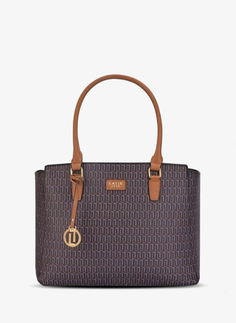 Lavie  Luxe Mono Kelly25 Women's Tote(Navy) for Women | Best Price UAE
