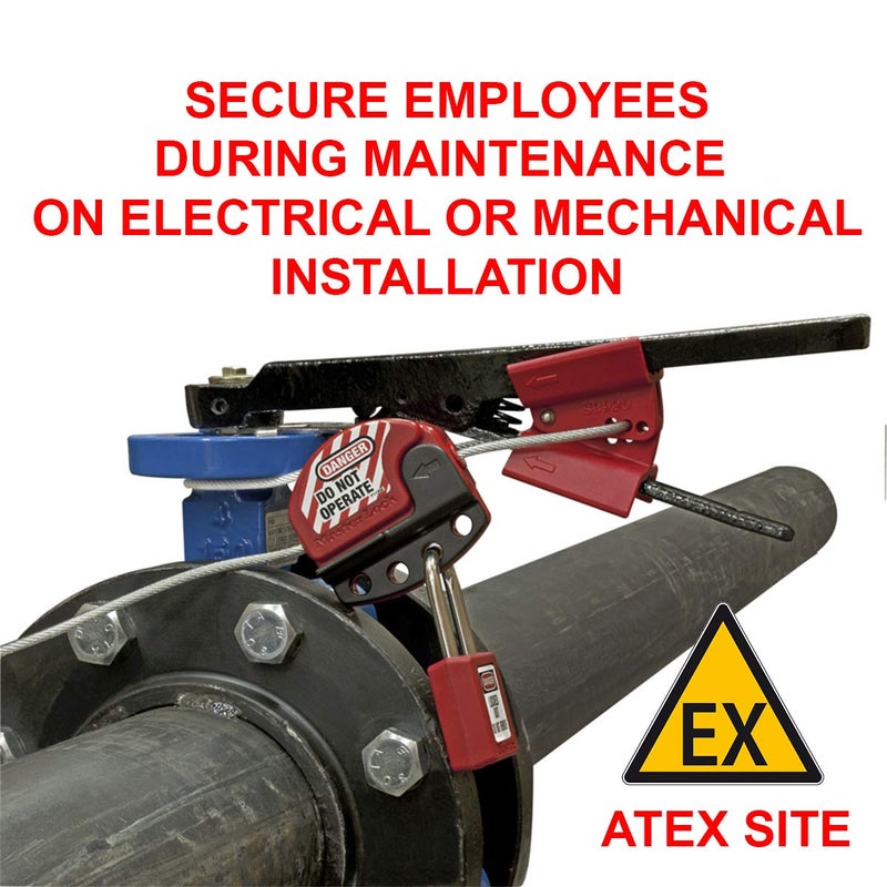 Master Lock S806 Adjustable Lockout Tagout Steel Cable with Integrated Safety Hasp, 6 ft Length - Image 3