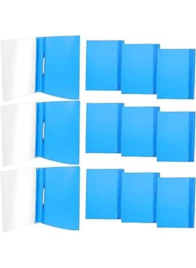 15pcs A4 Plastic File Folder Organizer Set With Cover Protector For Paper And Music Score Storage In Blue - Image 1