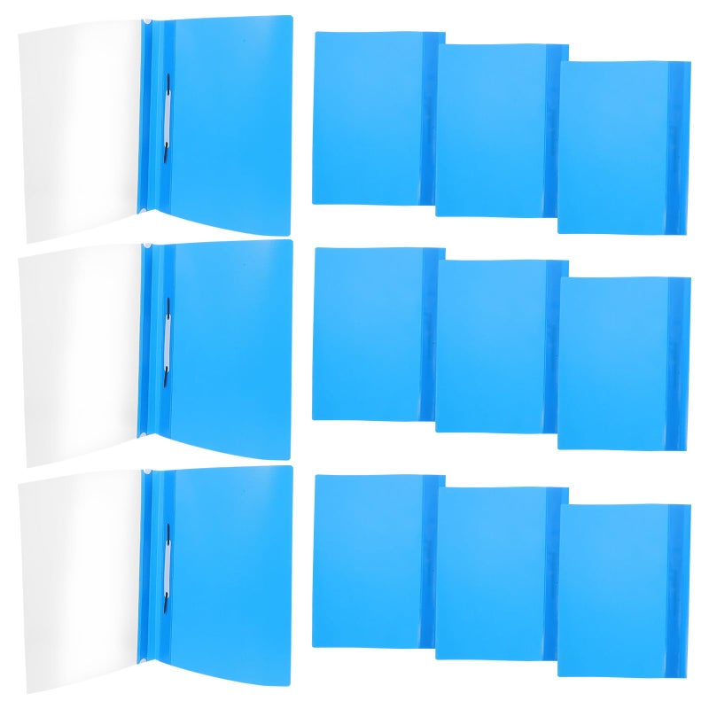 15pcs A4 Plastic File Folder Organizer Set With Cover Protector For Paper And Music Score Storage In Blue - Image 2