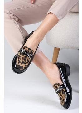 Black Color Patent Leather and Leopard Pattern Women's Casual Oxford Flat Shoes - pzsku/Z1AFA5348AAFF8E03E185Z/45/_/1740631151/6d8b53f6-d903-4e35-b9f4-c9ff0955a47a