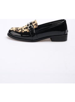 Black Color Patent Leather and Leopard Pattern Women's Casual Oxford Flat Shoes - pzsku/Z1AFA5348AAFF8E03E185Z/45/_/1740631155/2547f916-8827-4df0-80de-44b89542bbf9