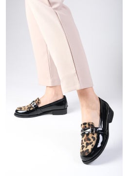 Black Color Patent Leather and Leopard Pattern Women's Casual Oxford Flat Shoes - pzsku/Z1AFA5348AAFF8E03E185Z/45/_/1740631157/99f16043-beb7-4732-8646-257182eb4503