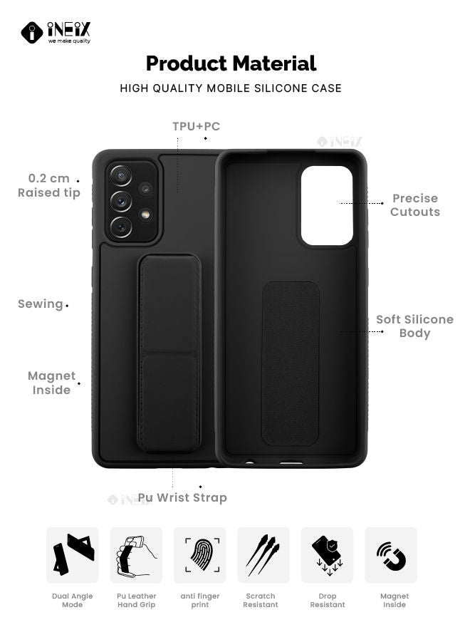 INEIX 3 in 1 Magnetic Hand Grip Holder Case For Samsung Galaxy A72 4G/5G Black - Image 2