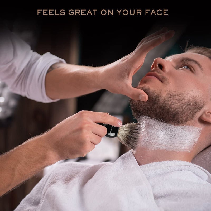 Perfecto 100% Original Pure Badger Shaving Brush, Engineered for The Best Gift For Him. All Methods, Safety Razor, Double Edge Razor, Straight Razor, Shaving Razor, Gift for Men - Image 3