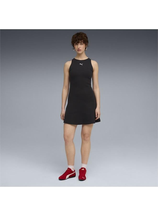 بوما فستان بنمط مضلع للنساء من مجموعة Wardrobe Essentials - Image 1