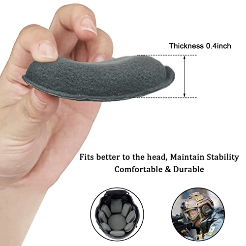 AOUTACC Universal Airsoft Helmet Pads, Helmet Replacement Foam Padding Kits Set Accessories Mats for Fast/Mich/ACH/USMC/PASGT Helme(EVA Foam, Gray) - Image 2