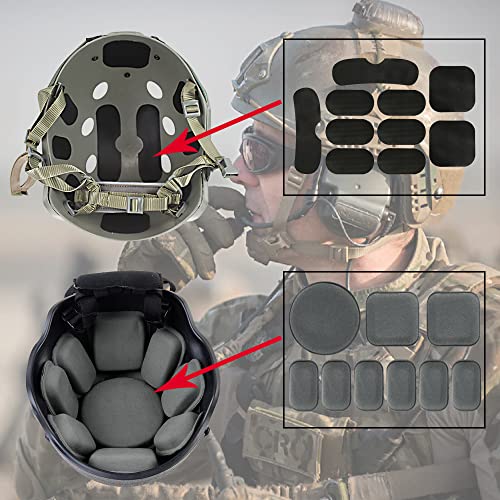 AOUTACC Universal Airsoft Helmet Pads, Helmet Replacement Foam Padding Kits Set Accessories Mats for Fast/Mich/ACH/USMC/PASGT Helme(EVA Foam, Gray) - Image 5