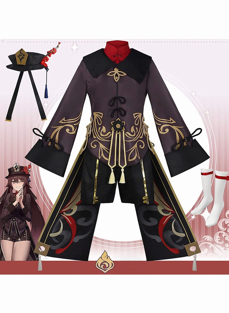 Loquat Genshin Impact Hutao Cosplay Costume, Game Anime Characters Dress Full Set  Costume for Women - Image 4