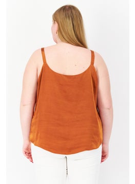 Women Plus Size U-Neck Sleeveless Plain Top, Brown - pzsku/Z1AFAC81B7D5976860036Z/45/_/1724351294/11513a5f-d2da-42a5-8437-4fde9dcc0264