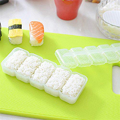 Happy Sales HSSM-NGRCLR, Japanese Nigiri Sushi Mold Rice Ball 5 Rolls Maker Press Bento Tool - Image 5