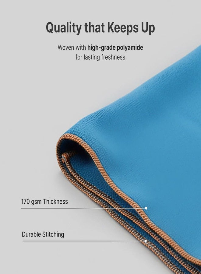 CULT Workout Towel 72x120 cm - Sweat-Absorbing, Skin-Friendly, Quick-Dry Gym Towel for Better Grip & Comfort During Intense Exercise - Blue - Image 4