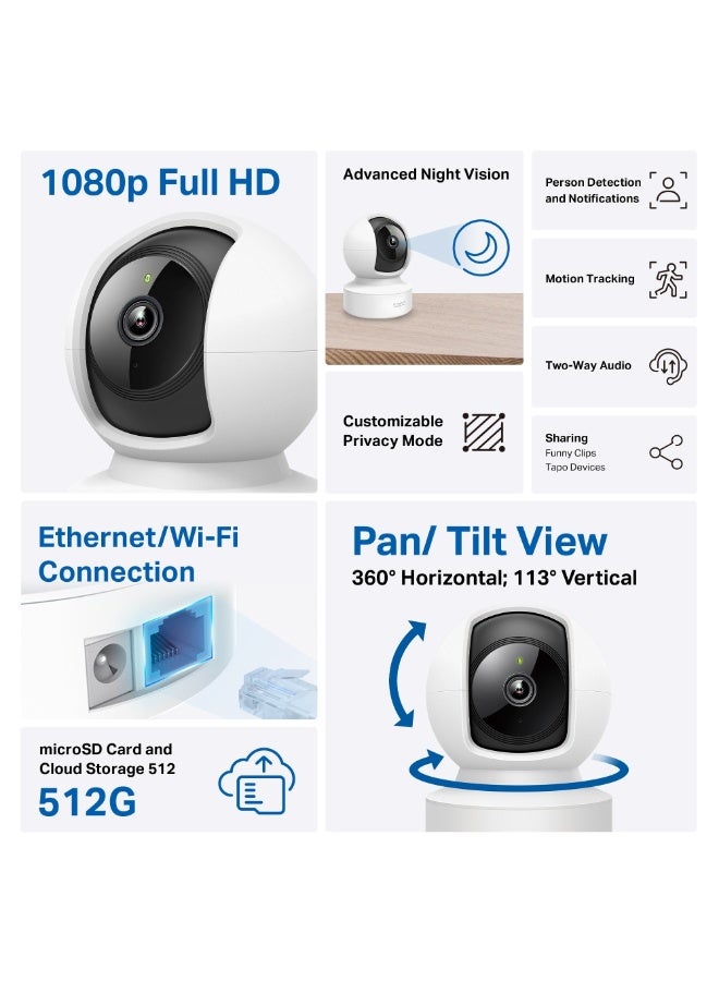 Tapo C202 Pan/Tilt Home Security Camera
