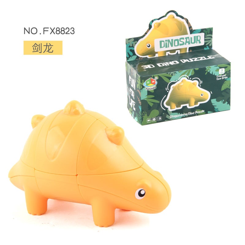 Panxin Dinosaur Rubik'S Cube Second-Order Three-In-One Suit Special-Shaped Rubik'S Cube Children'S Fun New Exotic Decompression Toys - Image 1