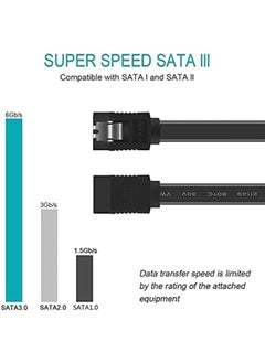Benfei Sata Cable Iii 3 Pack Sata Cable Iii 6Gbps Straight Hdd Sdd Data Cable With Locking Latch 18 Inch Compatible For Sata Hdd Ssd Cd Driver Cd Writer Black  - Image 2