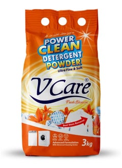 VCare V Care Detergent Powder 3kg - Advanced Cleaning Formula with Fresh Blossom Scent  - Image 1