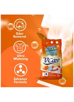 VCare V Care Detergent Powder 3kg - Advanced Cleaning Formula with Fresh Blossom Scent  - Image 2