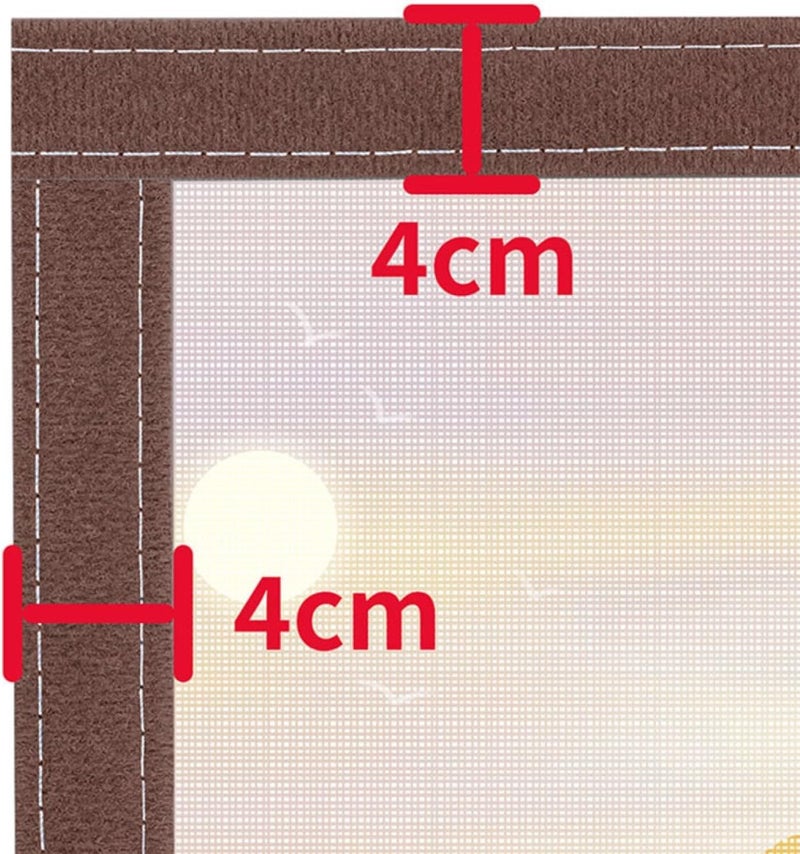 Kn2 MART Magnetic Mosquito Net Curtain for Doors with Magnet Auto-Closing Insect Screen Mosquito Net Door Mesh to Keep Mosquitoes Out (210 * 100 cm-Brown) - Image 5