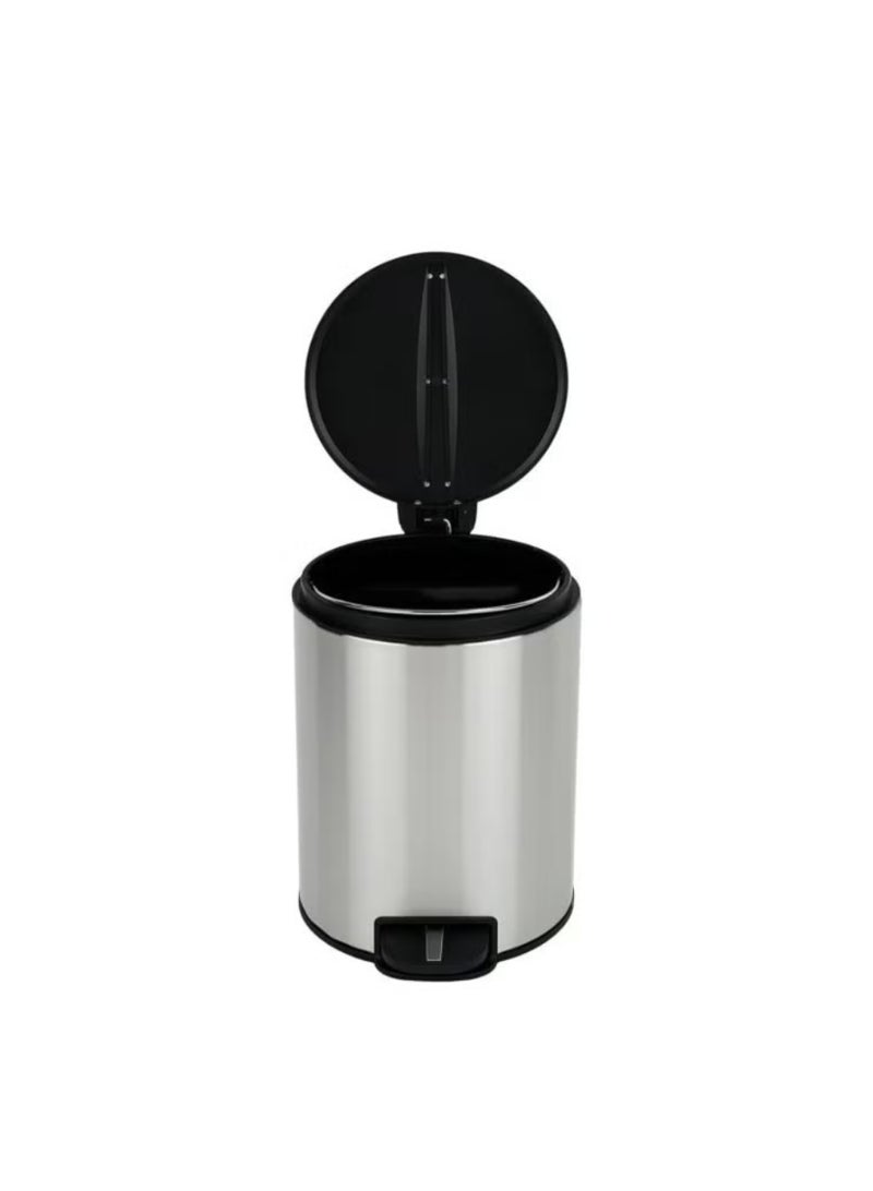 EKO NOVA SERIES | Brushed Stainless Steel Finish | Soft-Closing | Fingerprint-Resistant | Step Trash Bin | Small | 5L - Image 3