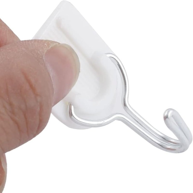 6 حزمة من خطاطيف التعليق ذاتية اللصق للجدار الزجاجي والباب في الحمام والمطبخ - Image 2