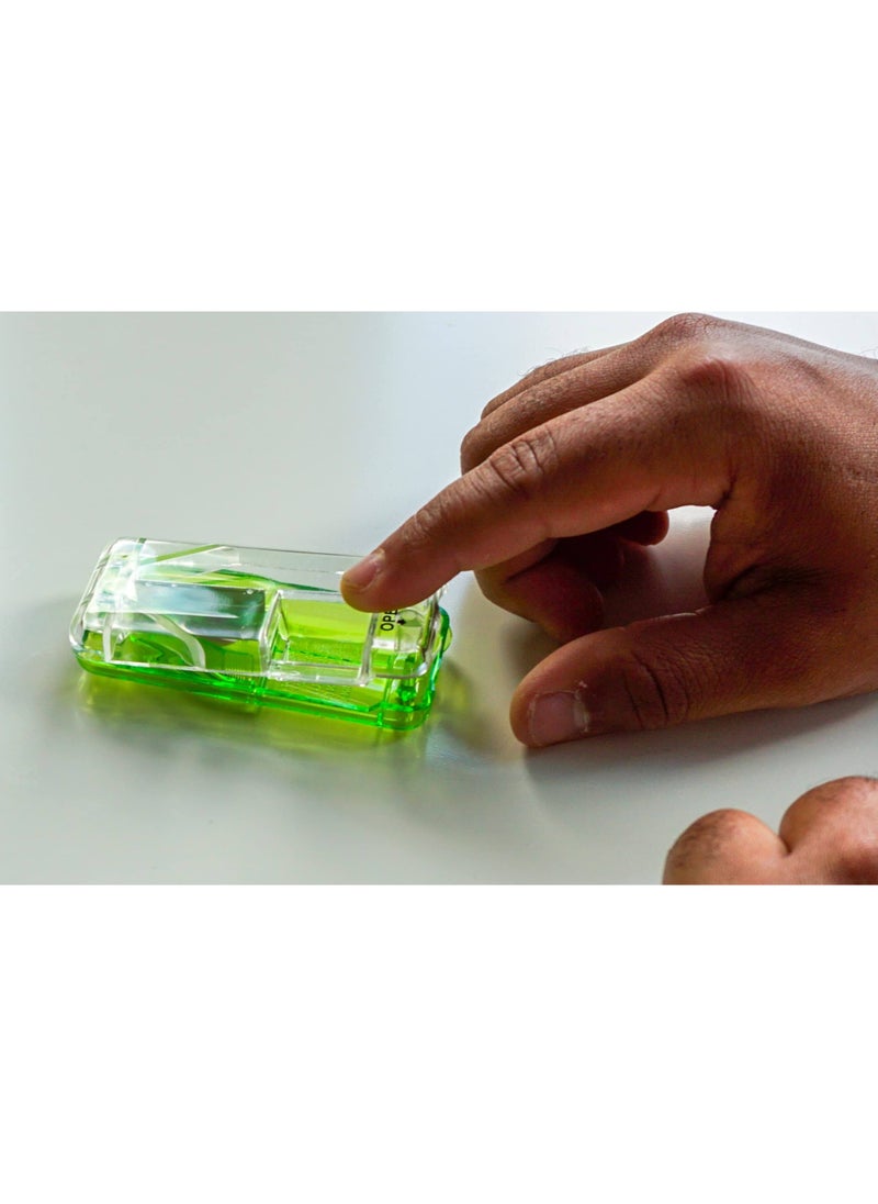 Pill Cutter With Sharp Blade And Pill Holder In A Compact Design Ideal For On The Go And Travel